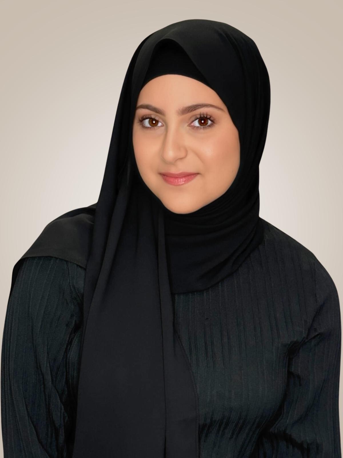 Modish Girl Matching Chiffon Hijab Set-Black