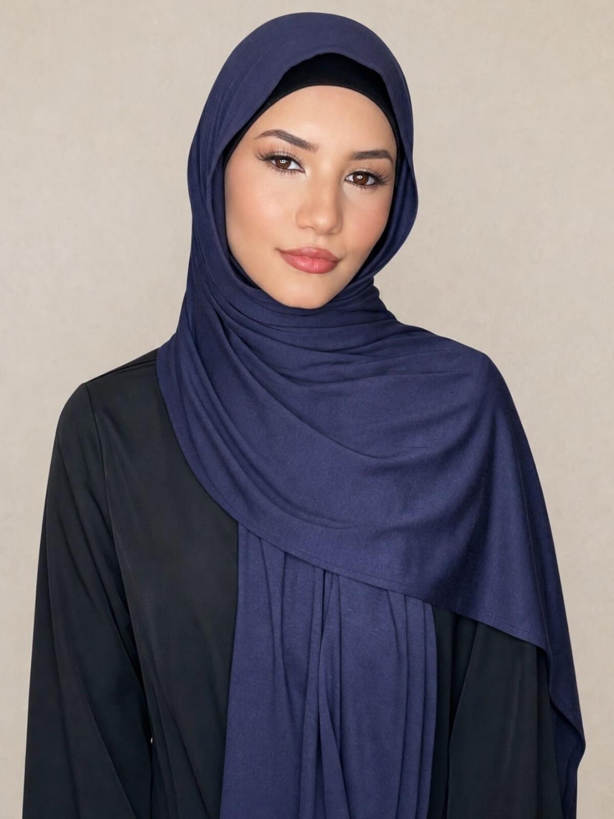 Classic Jersey Hijab-Navy
