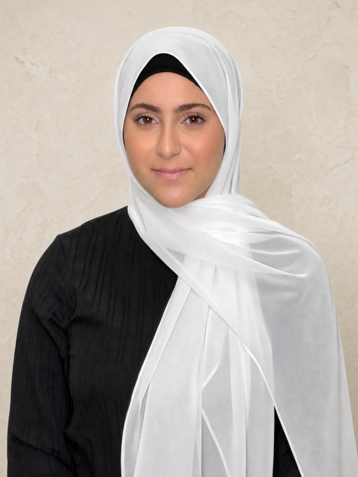 Modish Girl Luxury Chiffon-Pearl White