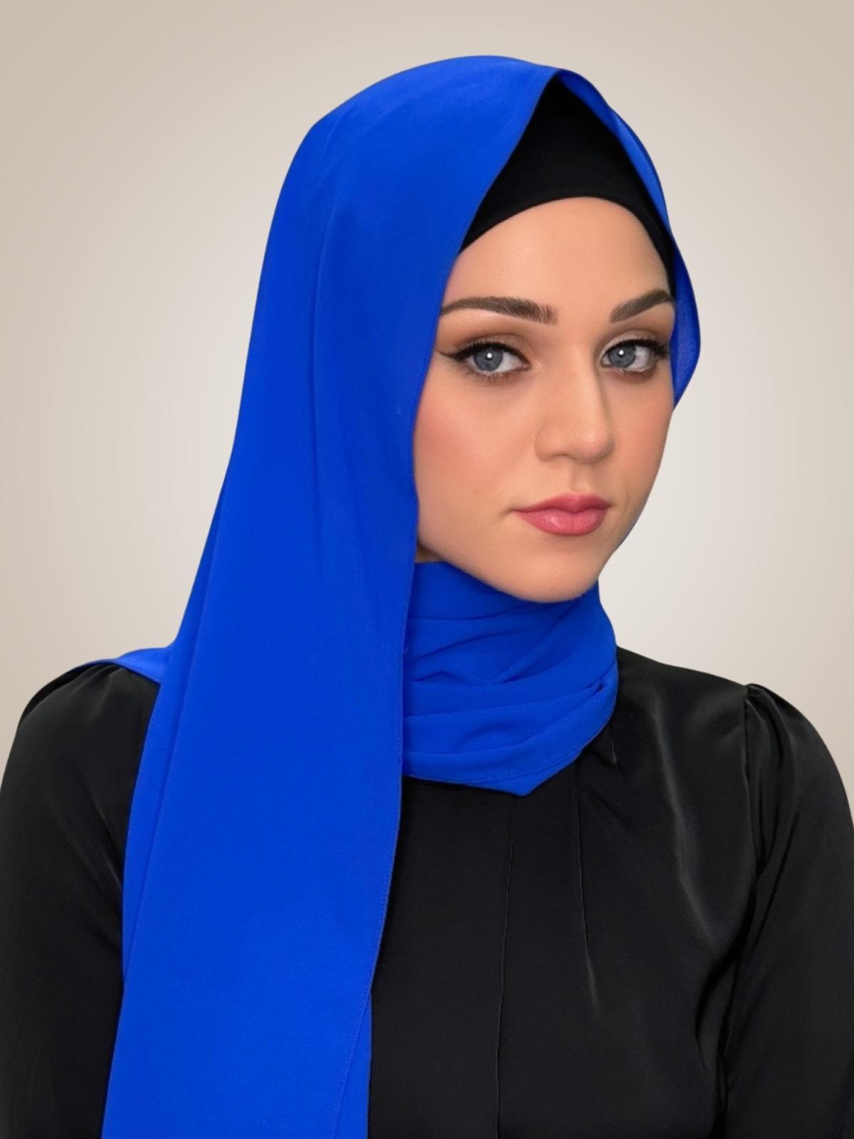 Classic Chiffon Hijab-Royal Blue