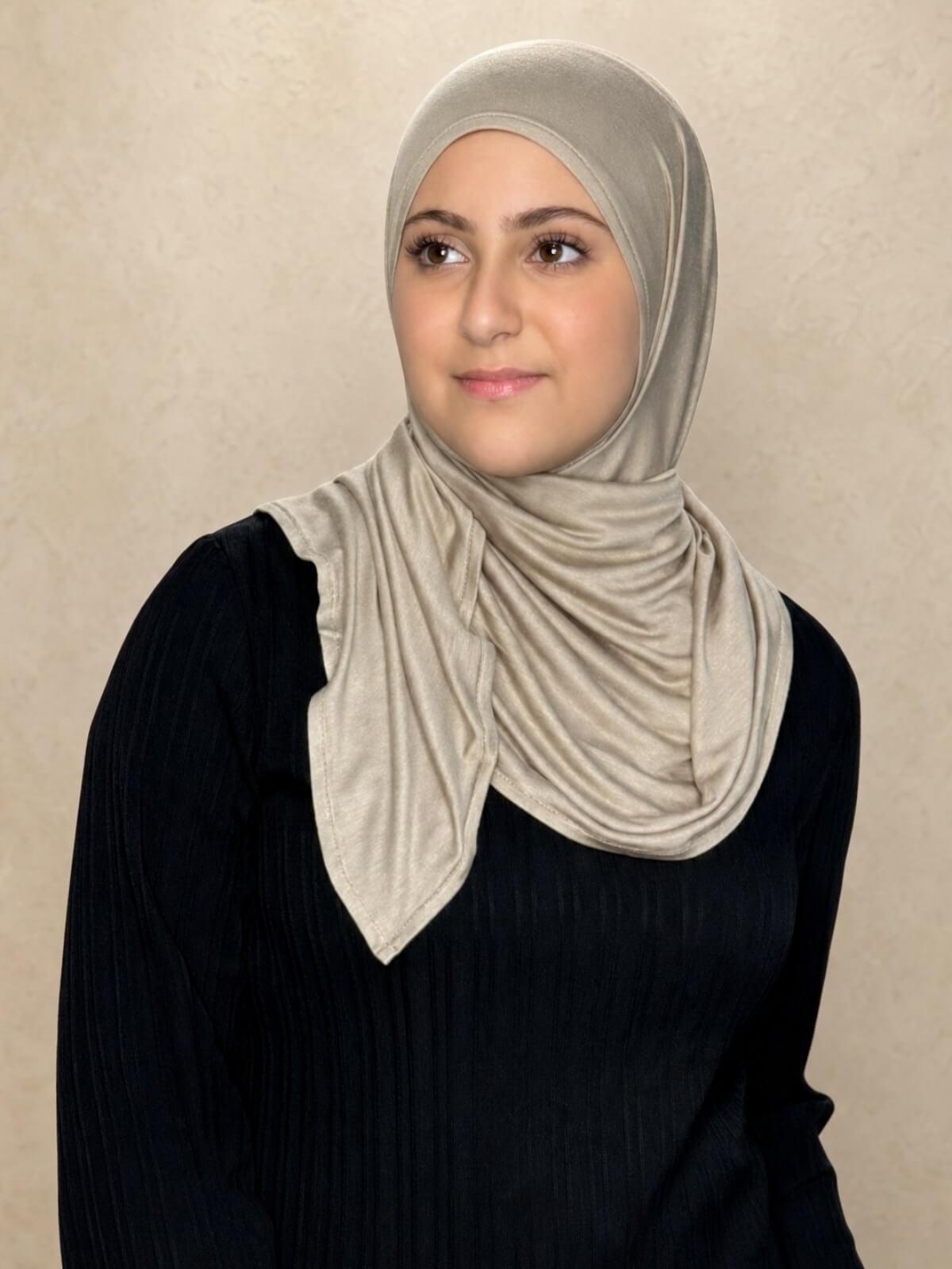 Modish Girl Pre-Sewn Jersey Hijab-Vanilla