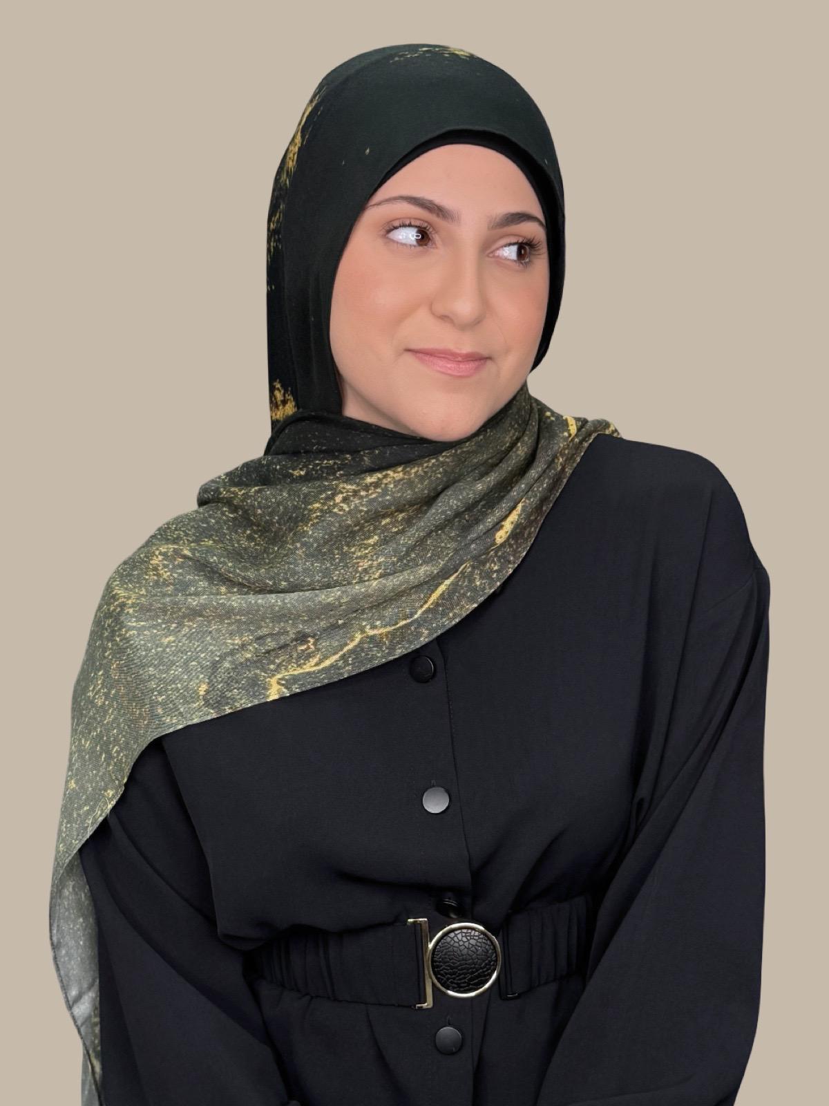 Modish Girl Print Modal Hijab-Golden Dune