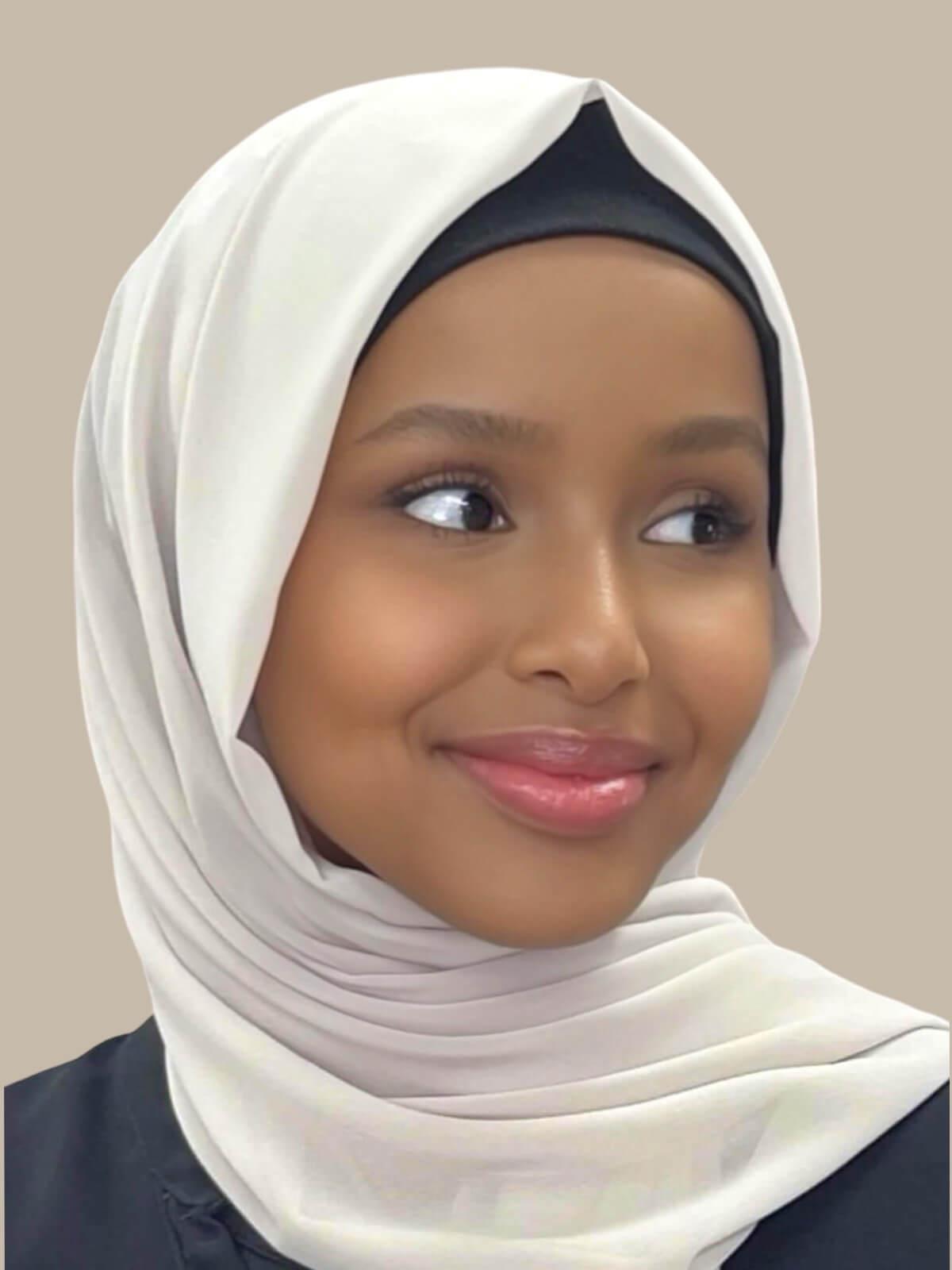 Luxury Chiffon Hijab-Ivory