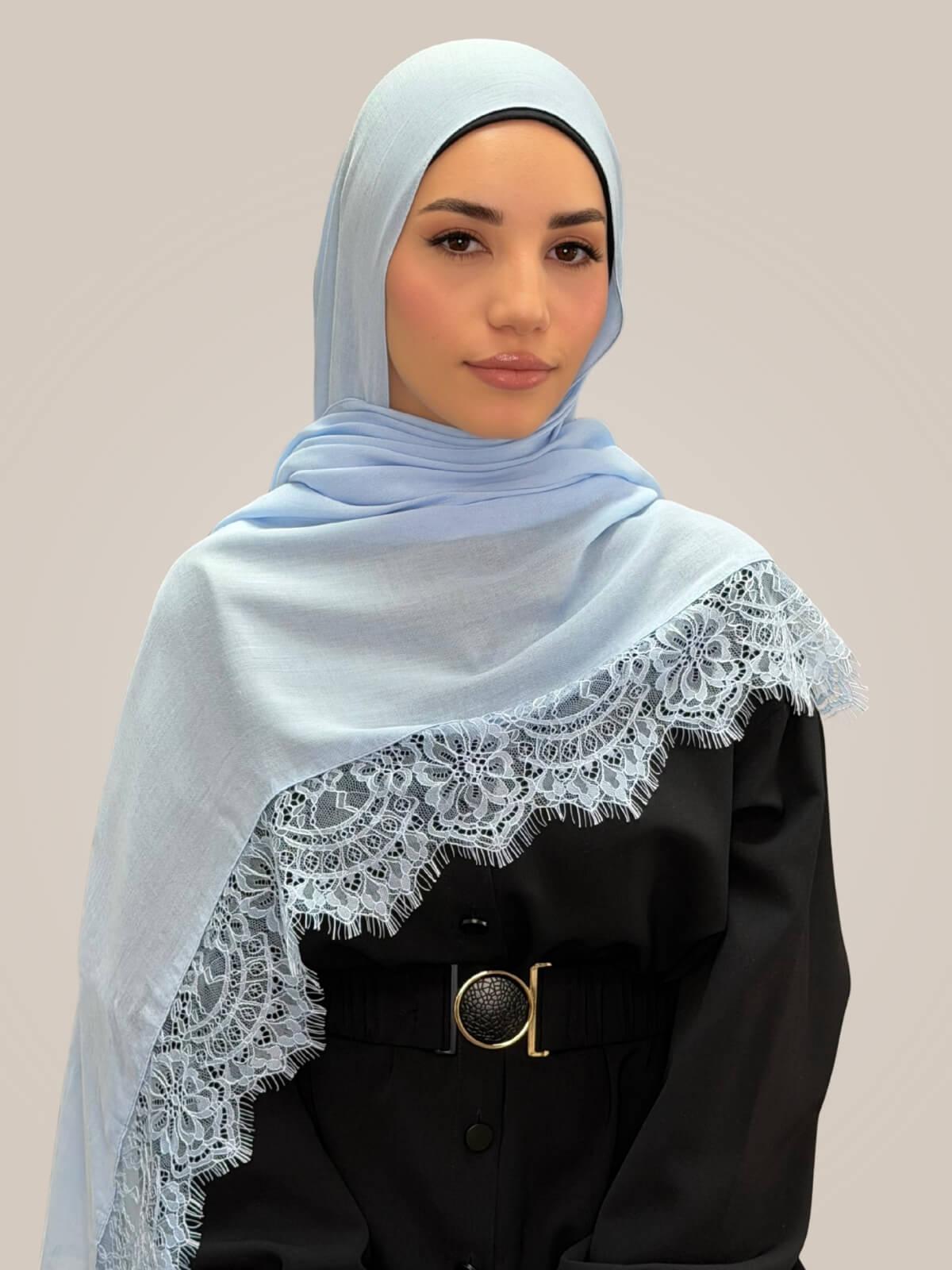 Lace Cotton Modal Hijab-Daydream