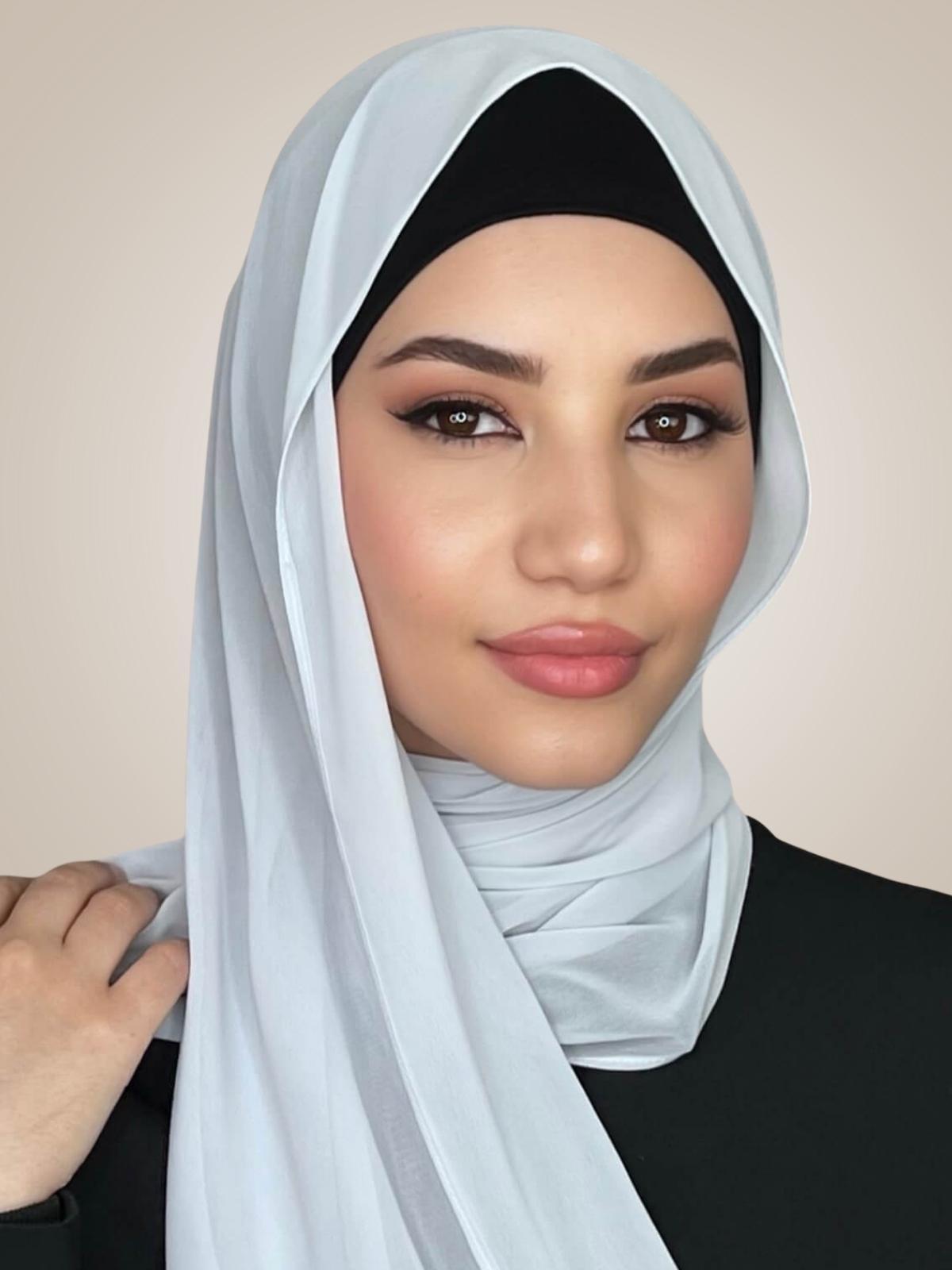 Luxury Chiffon Hijab-Cloud Grey