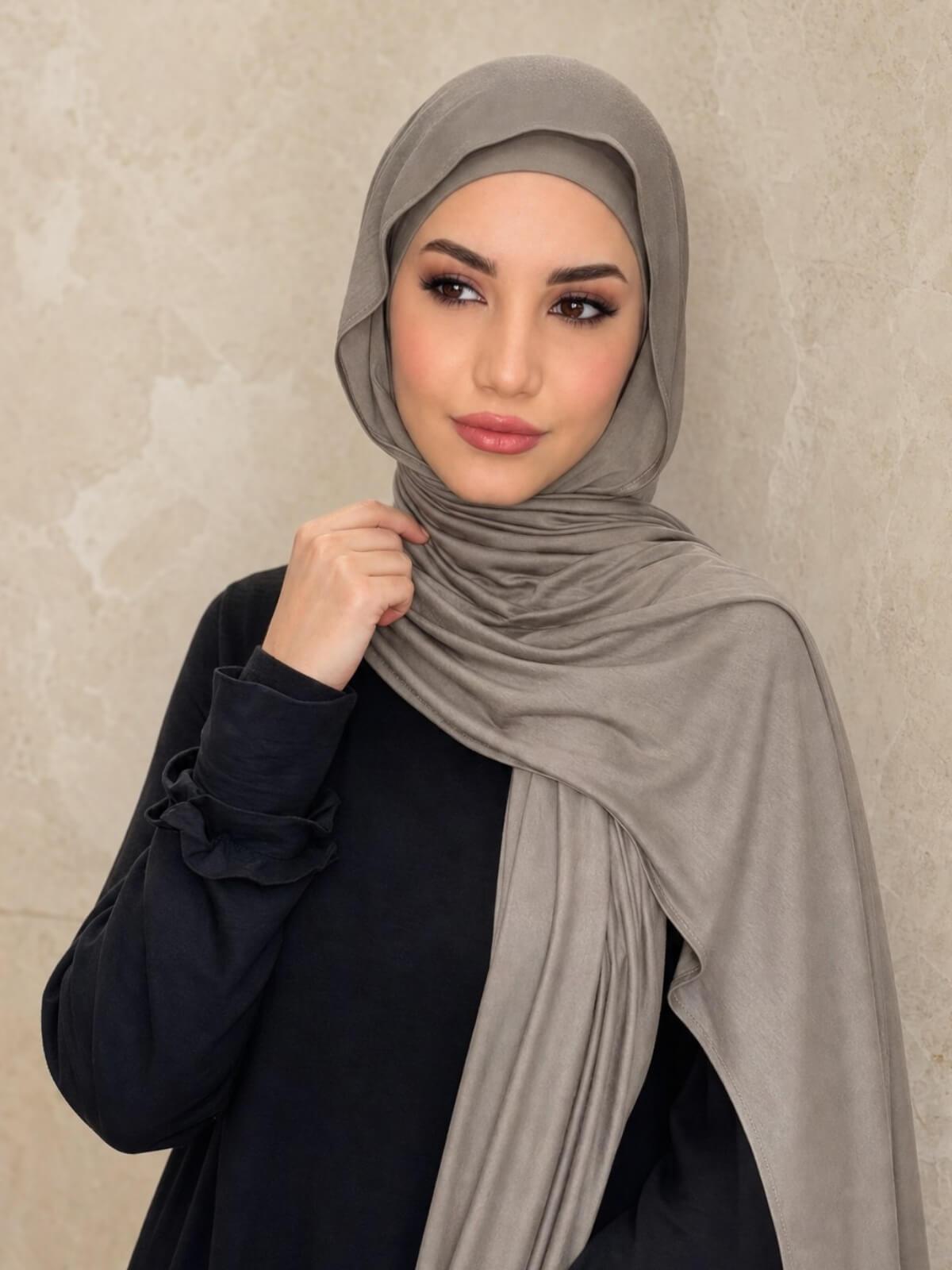 Premium Jersey hijab-Sandstone