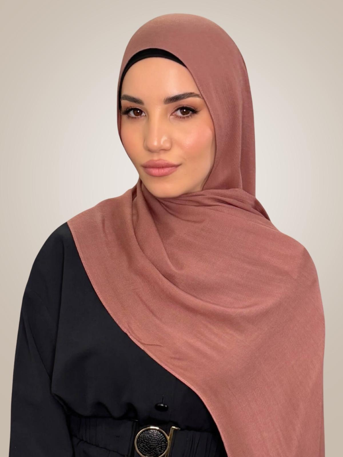 Cotton Modal Hijab-Desert Rose
