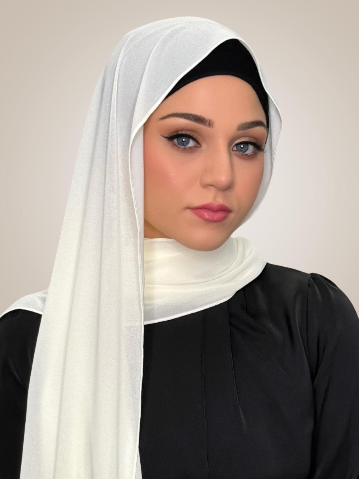 Classic Chiffon Hijab-Classic Ivory