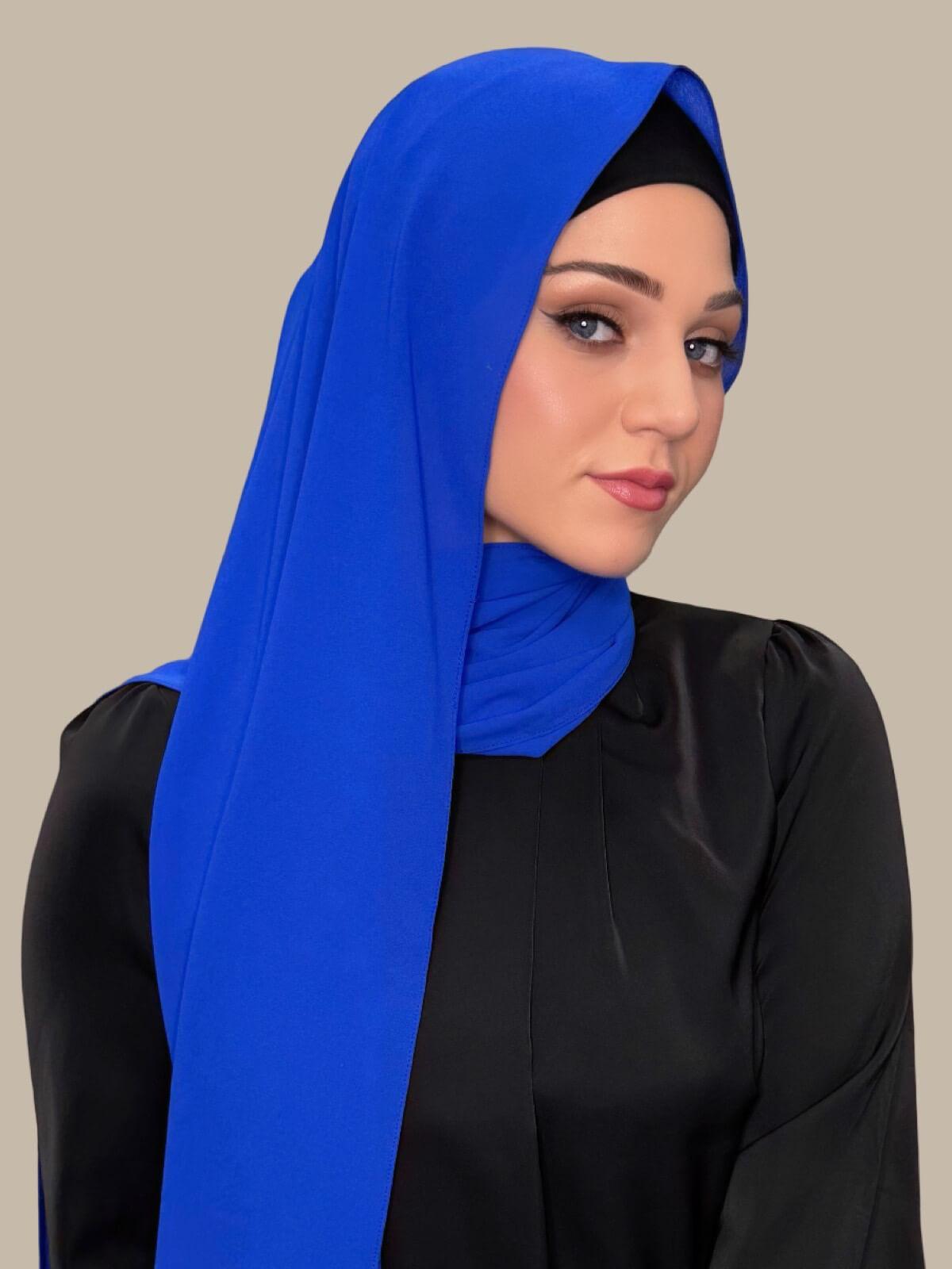 Classic Chiffon Hijab-Royal Blue