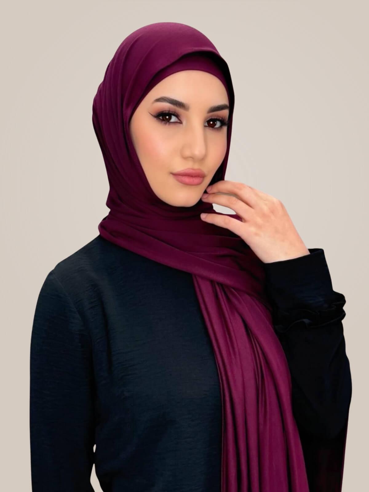 Premium Jersey hijab-Wine