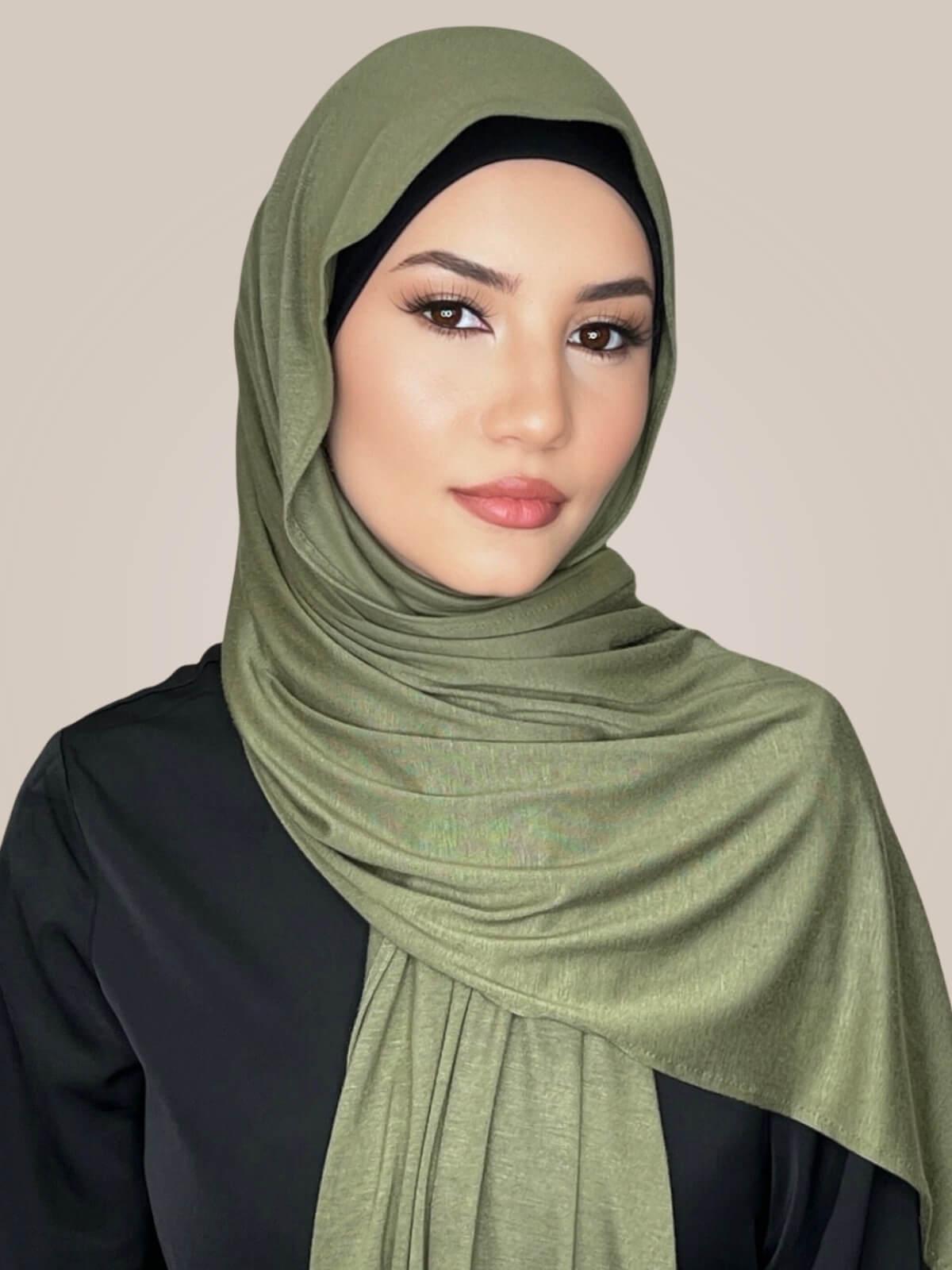 Classic Jersey hijab-Olive