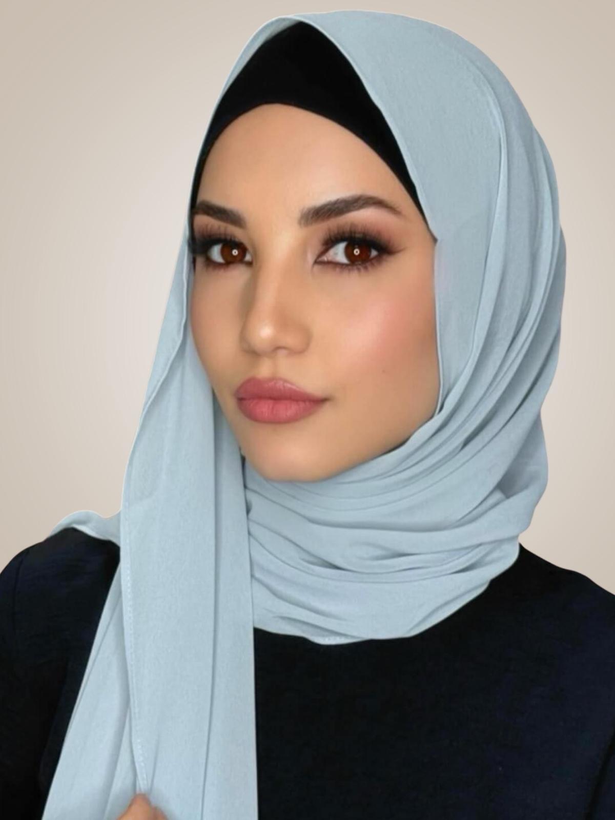 Luxury Chiffon Hijab-Grandma Grey
