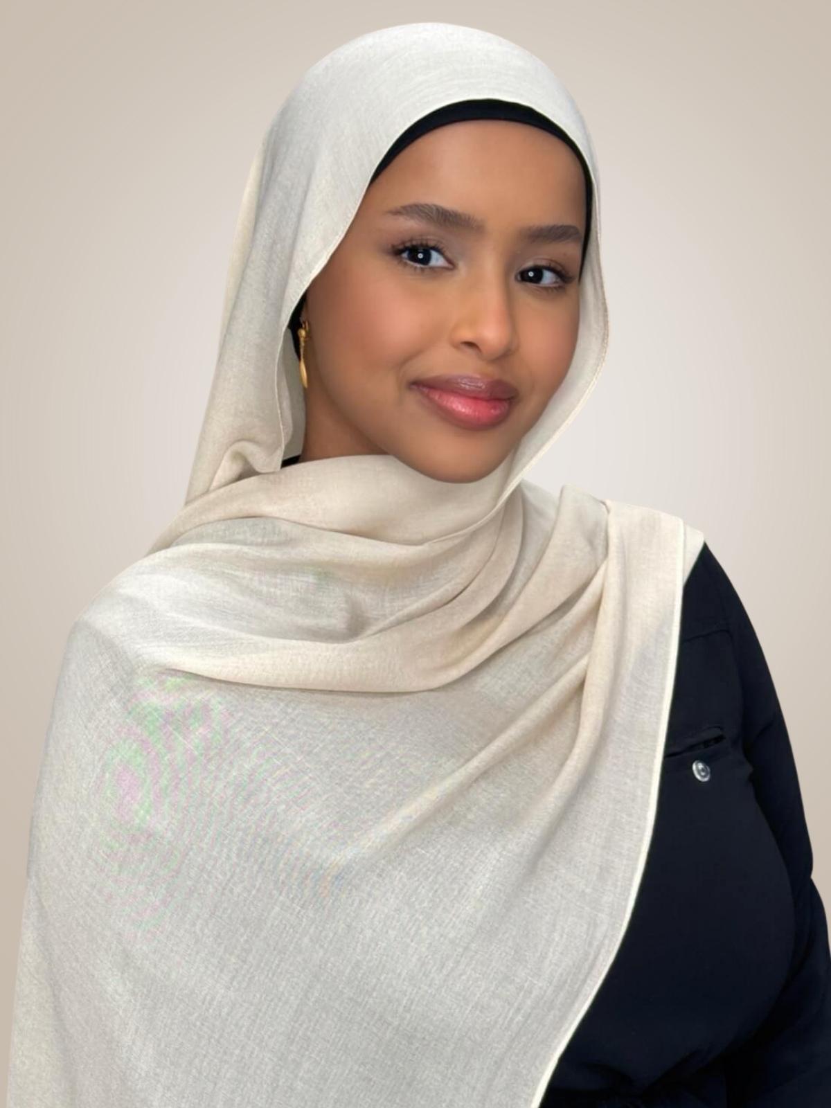Cotton Modal Hijab-Buttercream