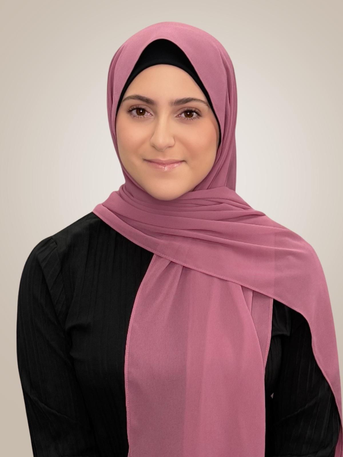 Modish Girl Luxury Chiffon Hijab-Wild Rose
