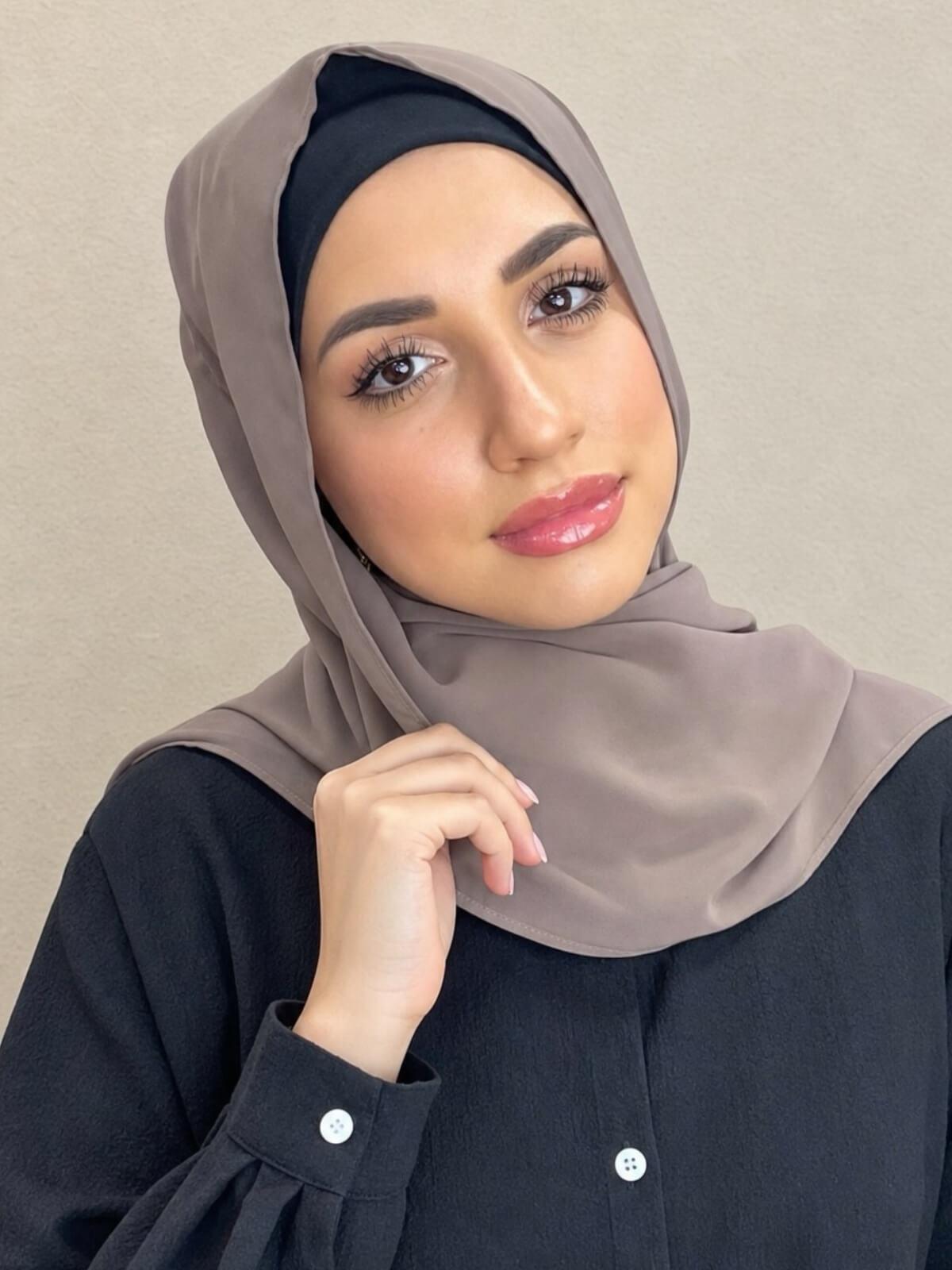 Luxury Chiffon Hijab-Light Mocha