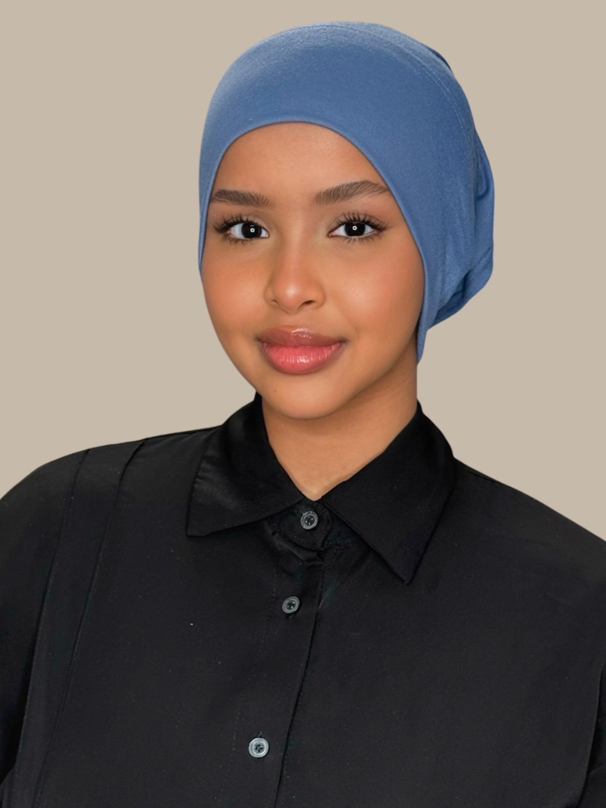 Premium Cotton Underscarf-Cool Blue