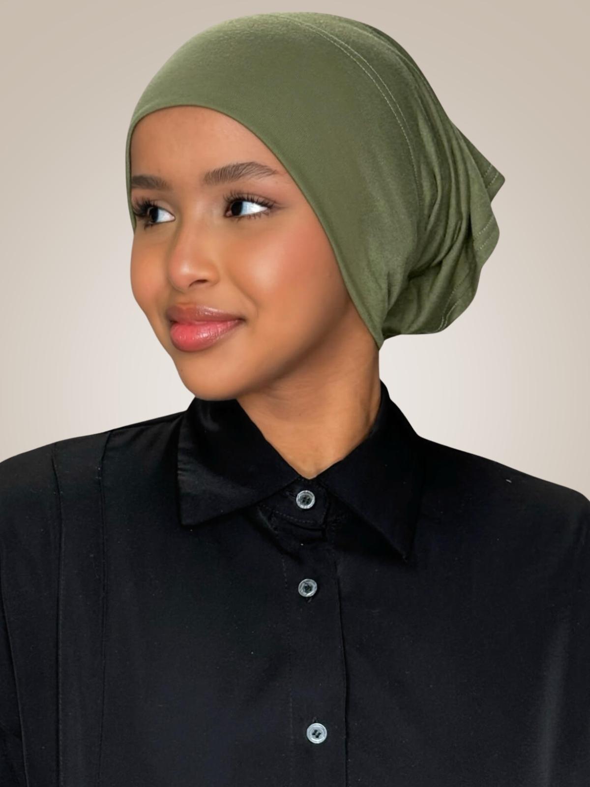 Premium Cotton Underscarf-Dusty Olive