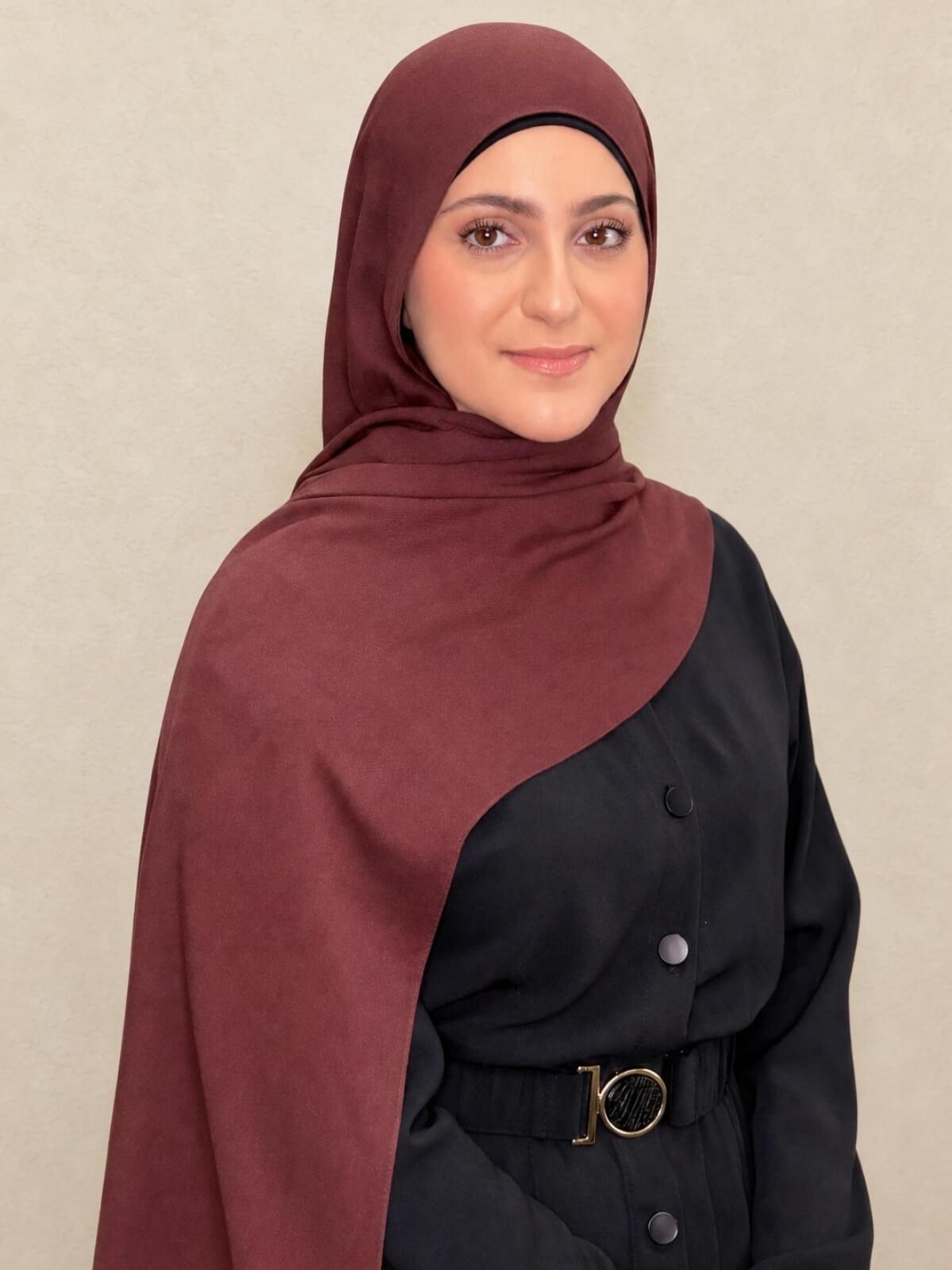 Modish Girl Cotton Hijab-Raisin Brown
