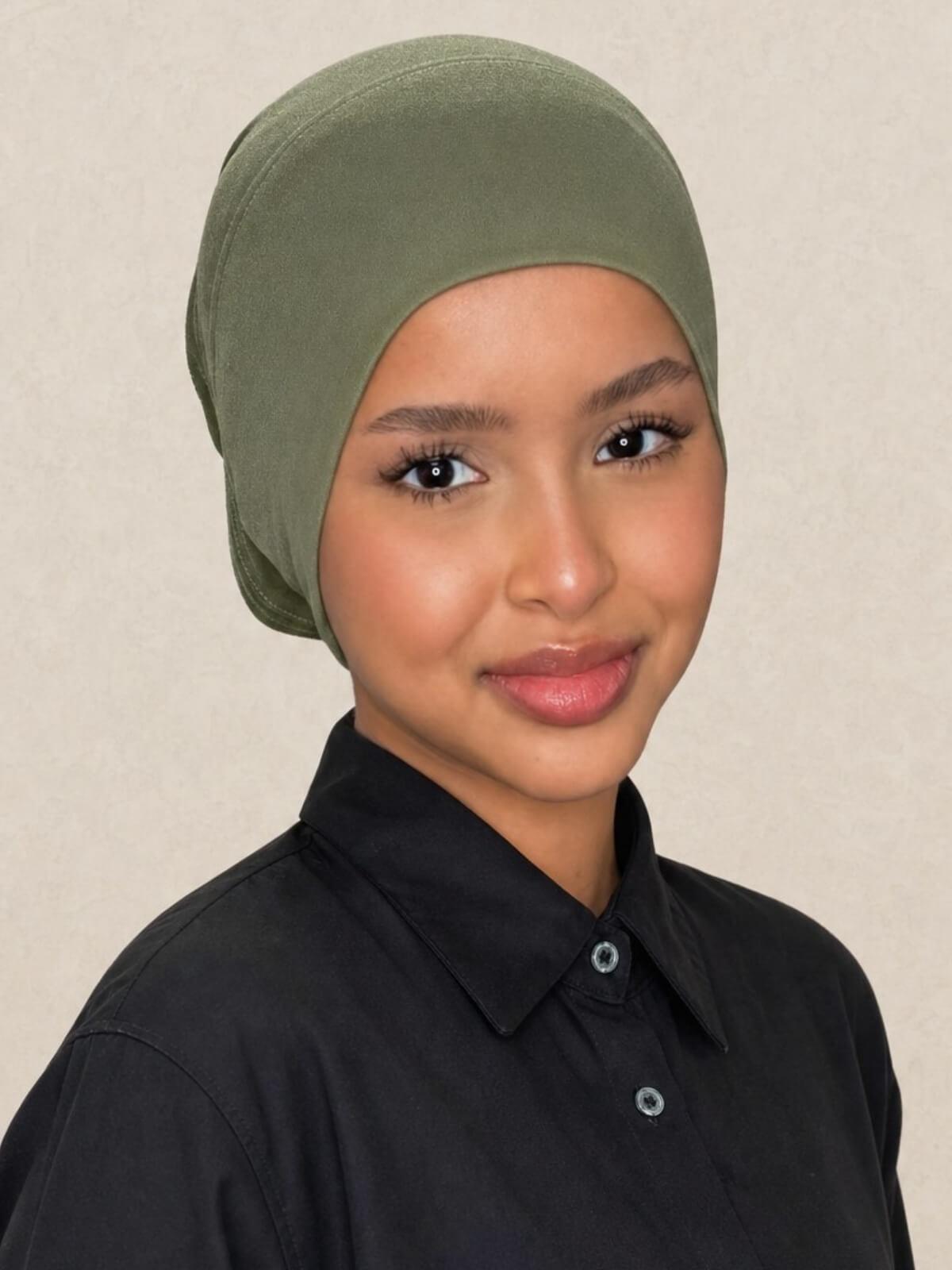 Premium Cotton Underscarf-Dusty Olive