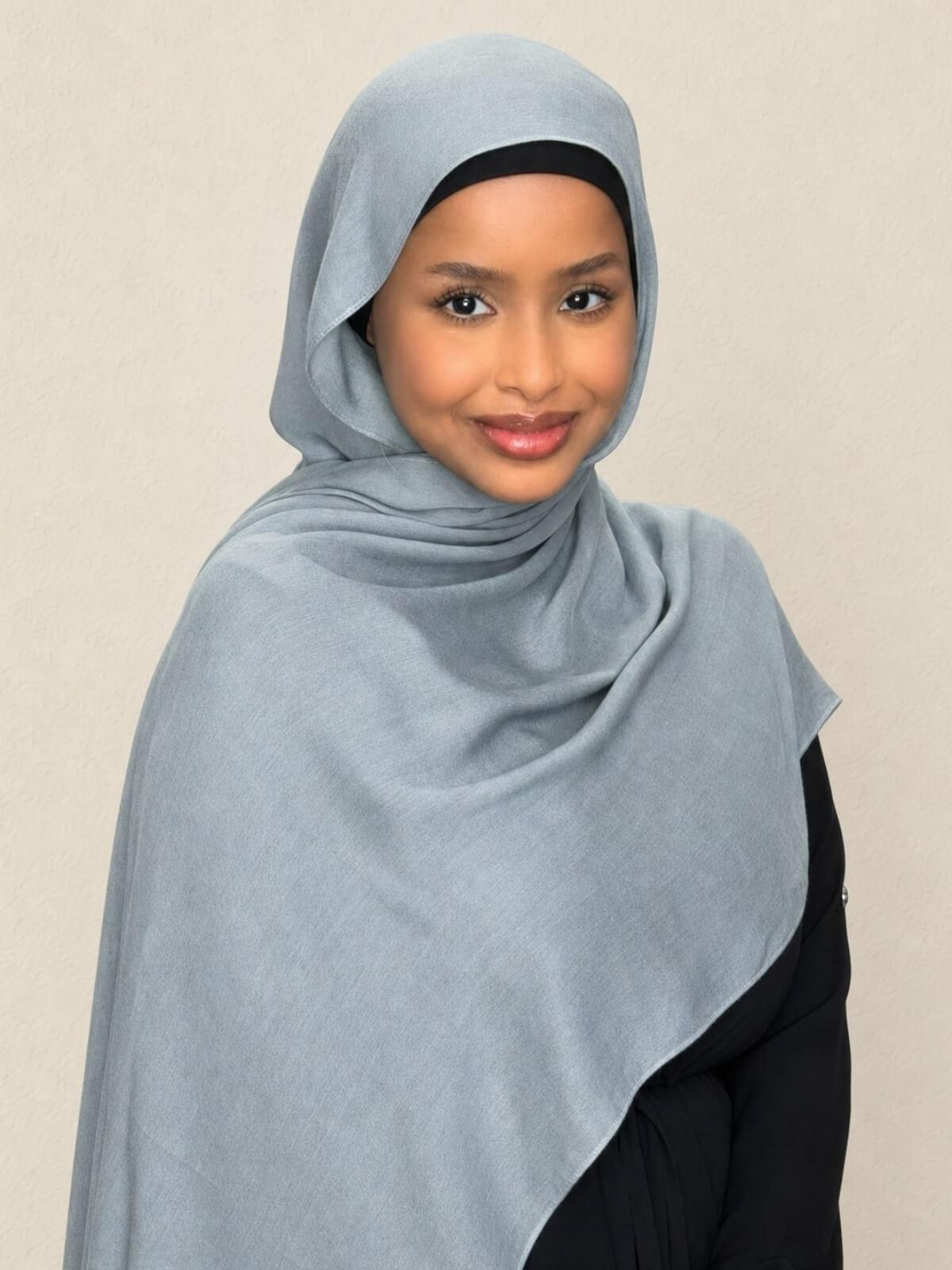 Cotton Modal Hijab-Fossil