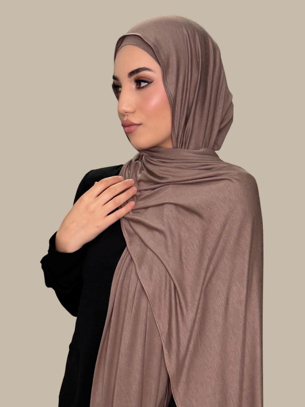 Premium Jersey Hijab-Truffle