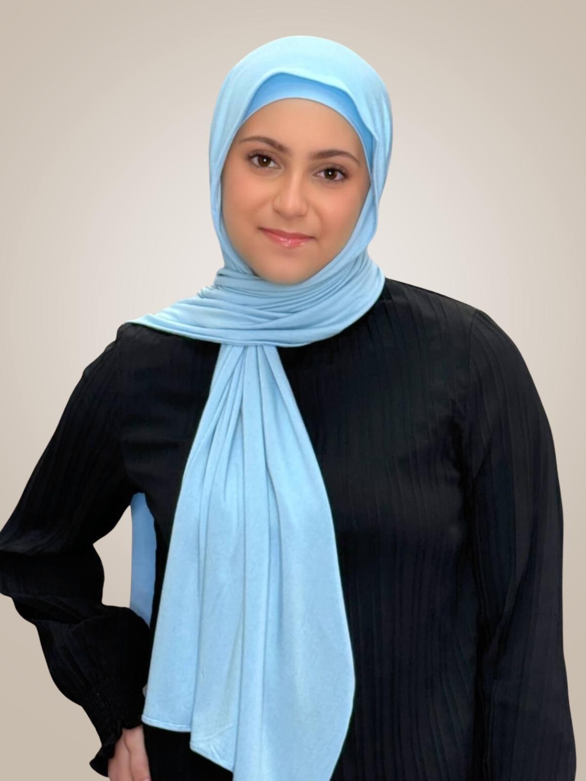 Modish Girl Premium Jersey Hijab-Baby Blue