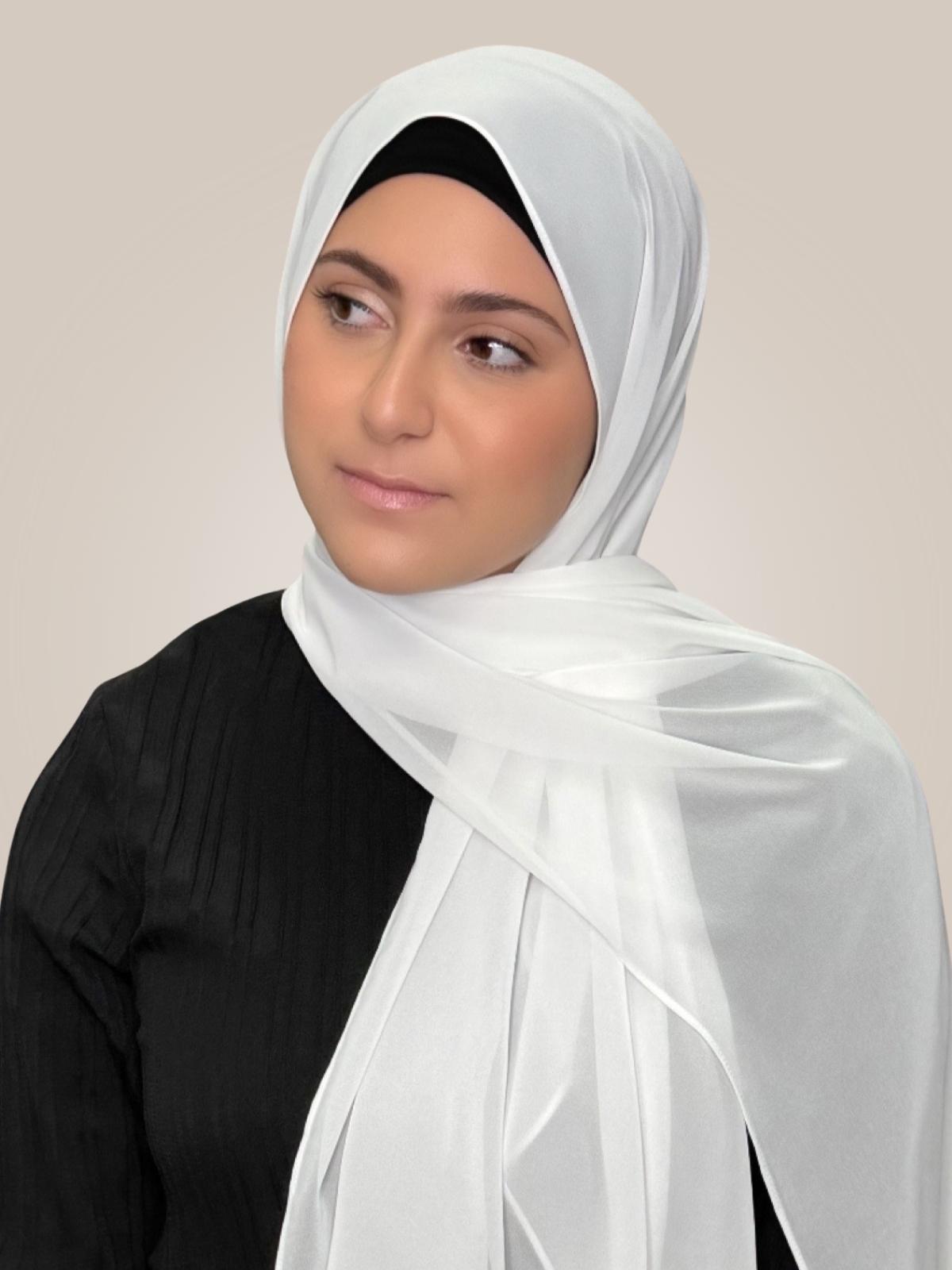 Modish Girl Luxury Chiffon-Pearl White