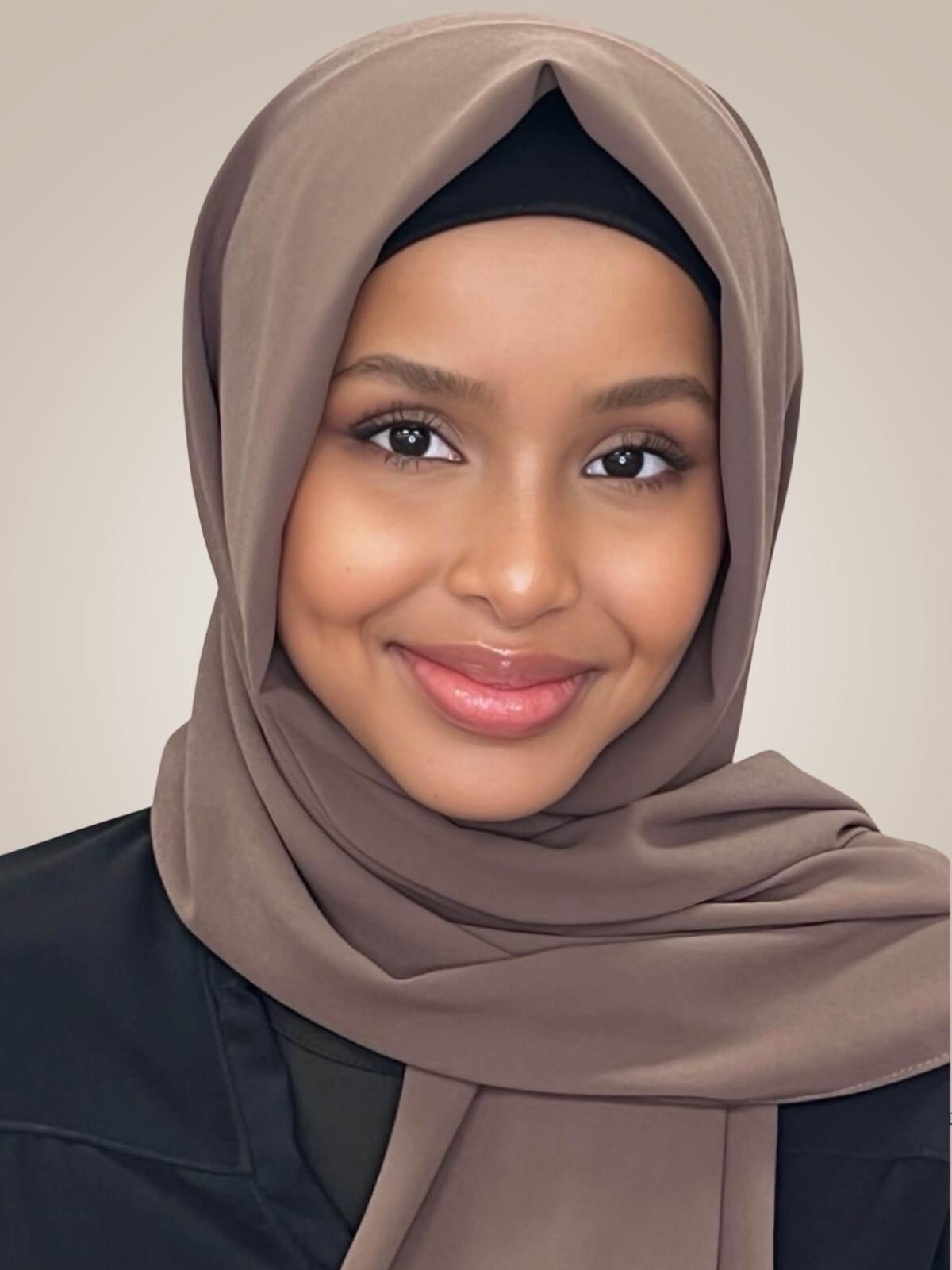 Classic Chiffon Hijab-Walnut Brown
