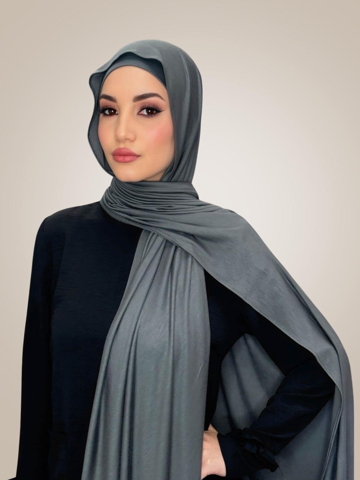 Premium Jersey hijab-Pebble Grey