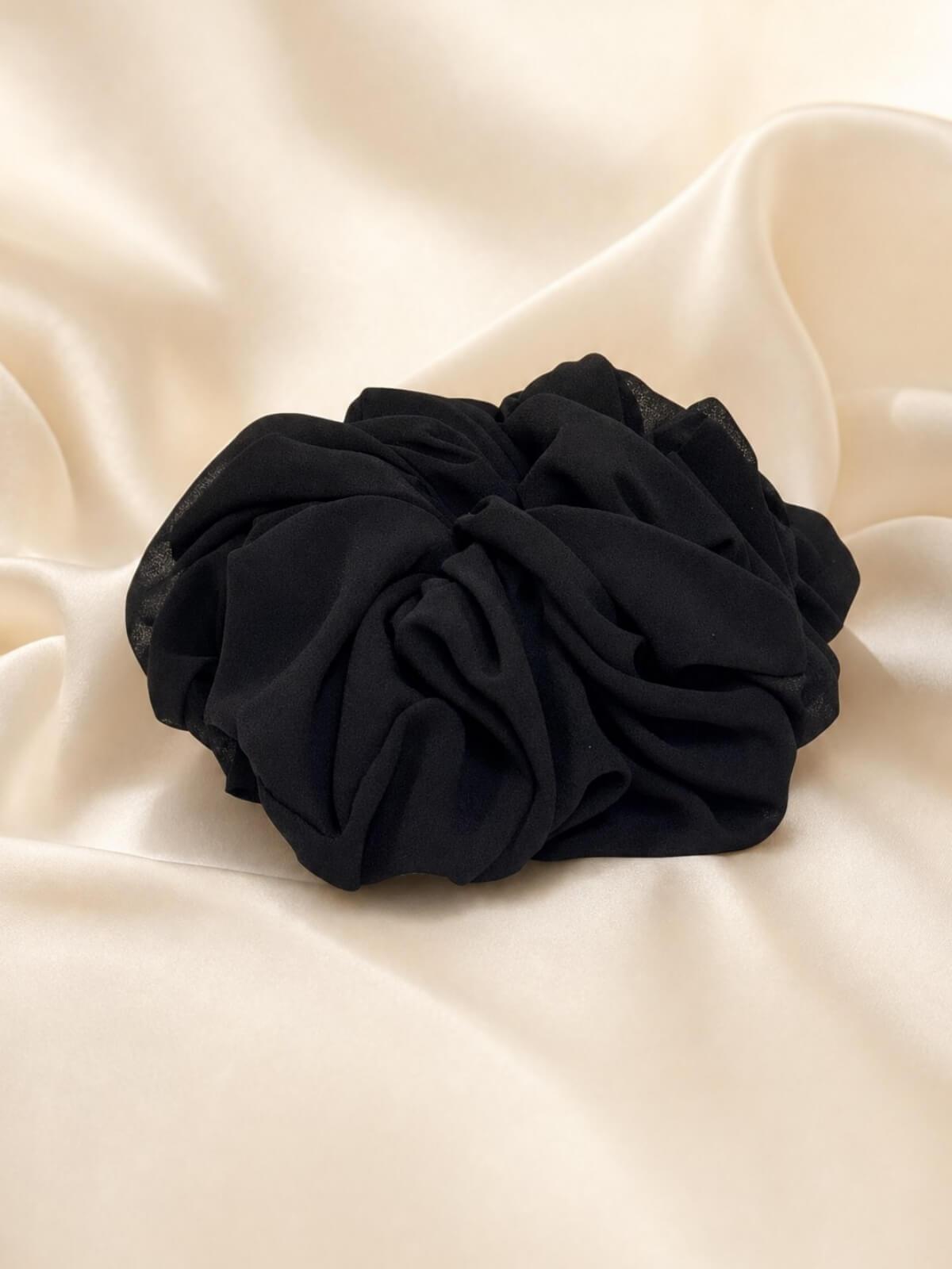 Chiffon Hijab Scrunchie-Black