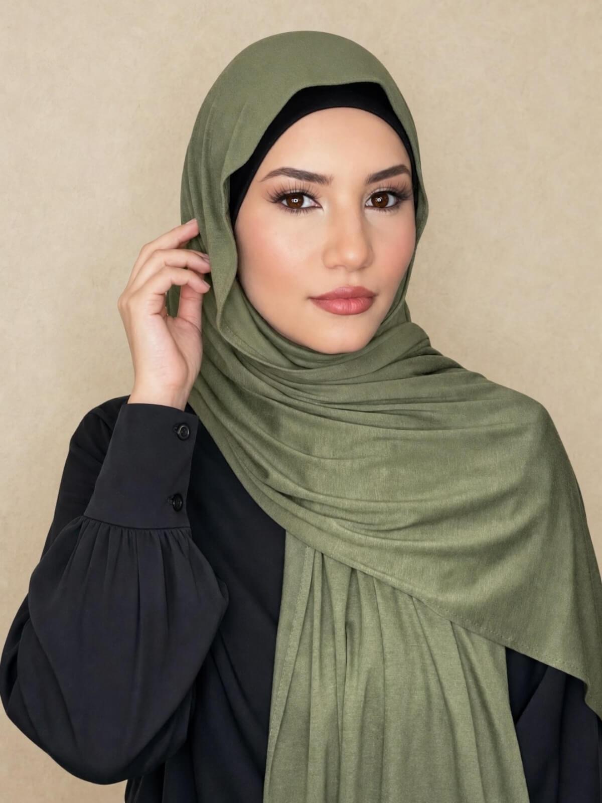 Classic Jersey hijab-Olive