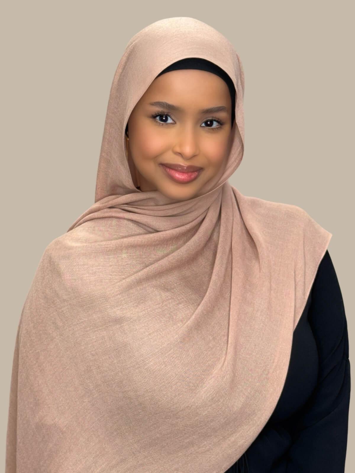 Cotton Modal Hijab-Cocoa Beige