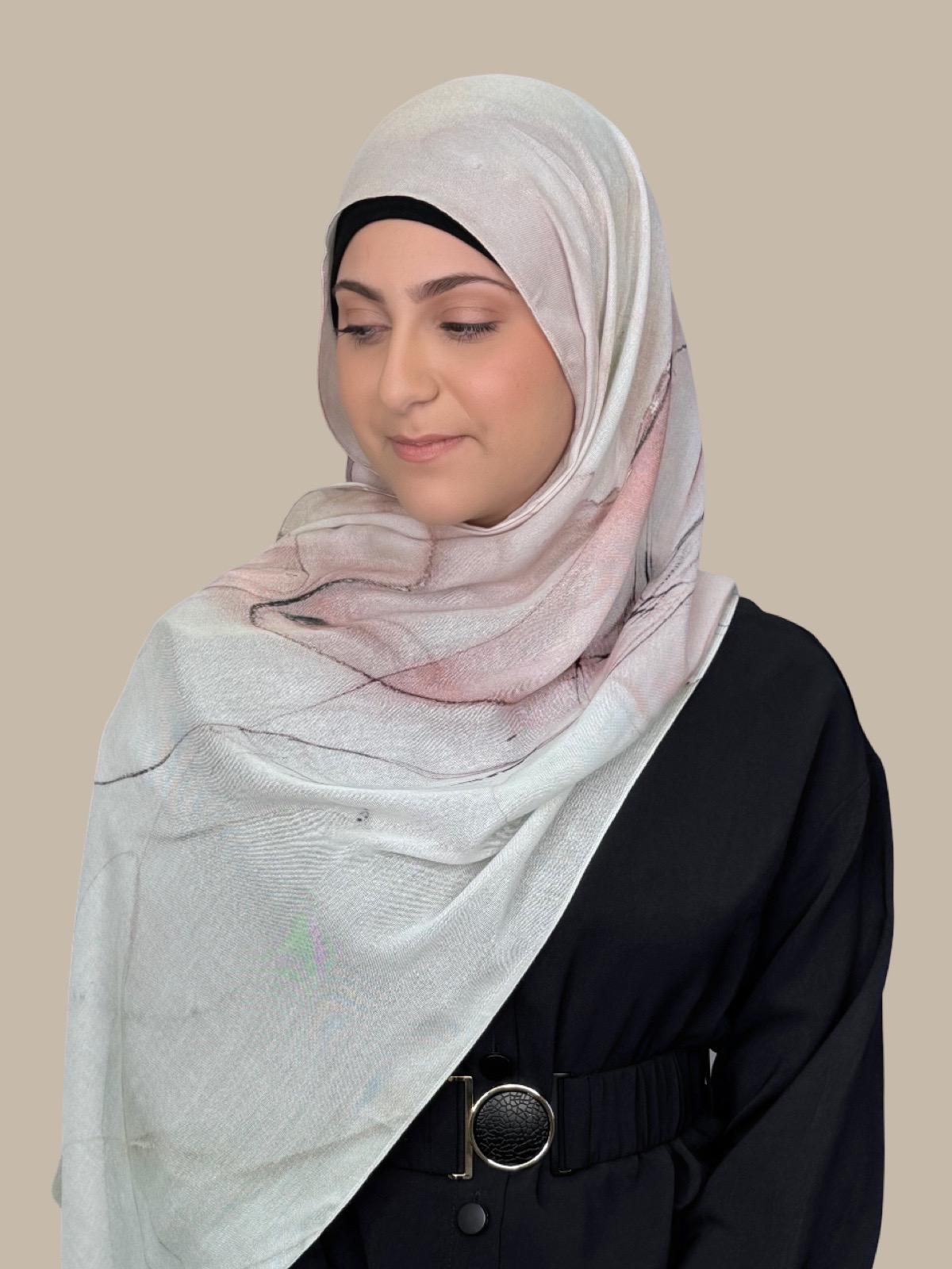 Modish Girl Print Modal Hijab-Tokyo Blossom