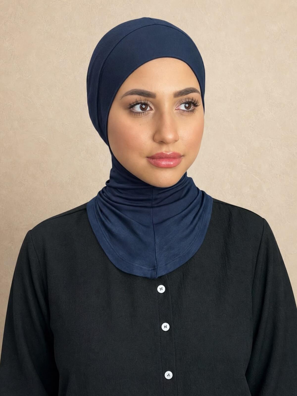 Premium Jersey Full Coverage Underscarf-Navy