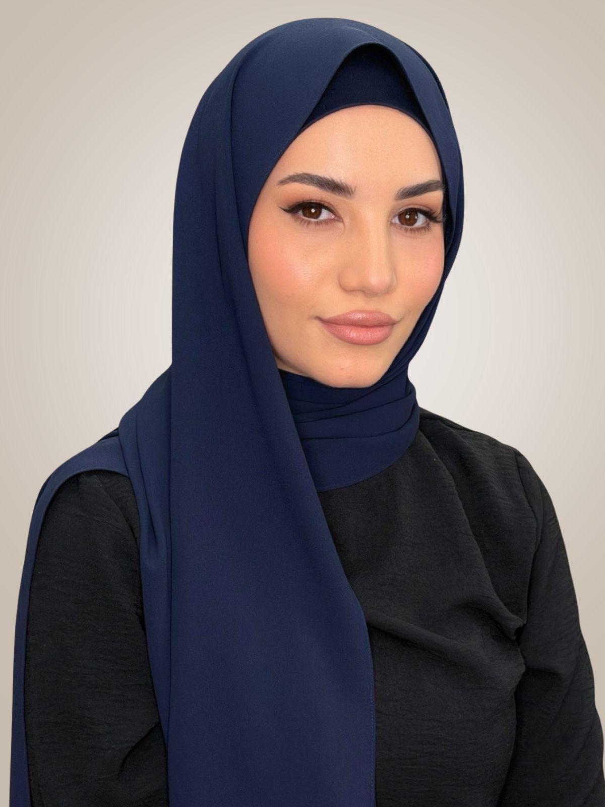 Matching Chiffon Hijab Set-Dark Slate
