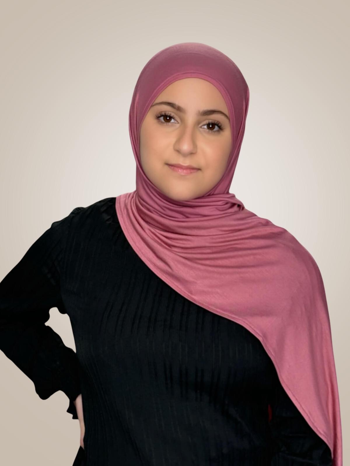 Modish Girl Pre-Sewn Jersey Hijab-Pale Rose