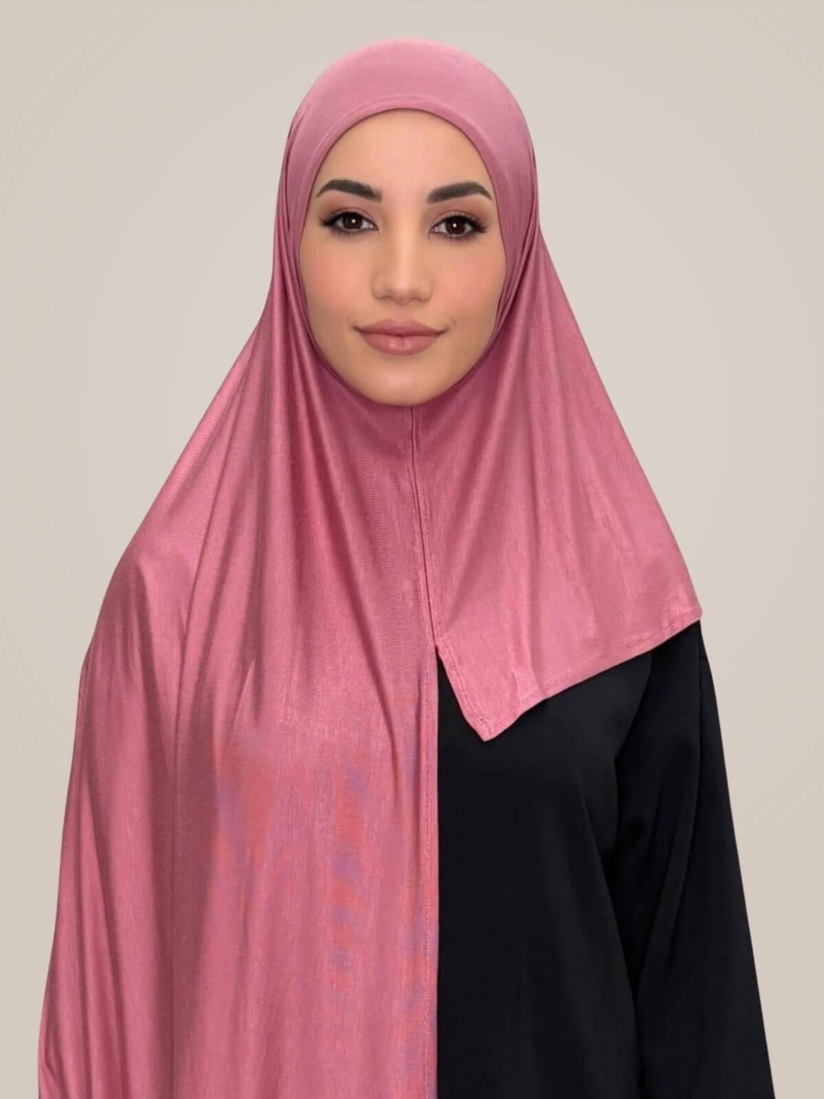 Pre-Sewn Jersey Hijab-Pale Rose