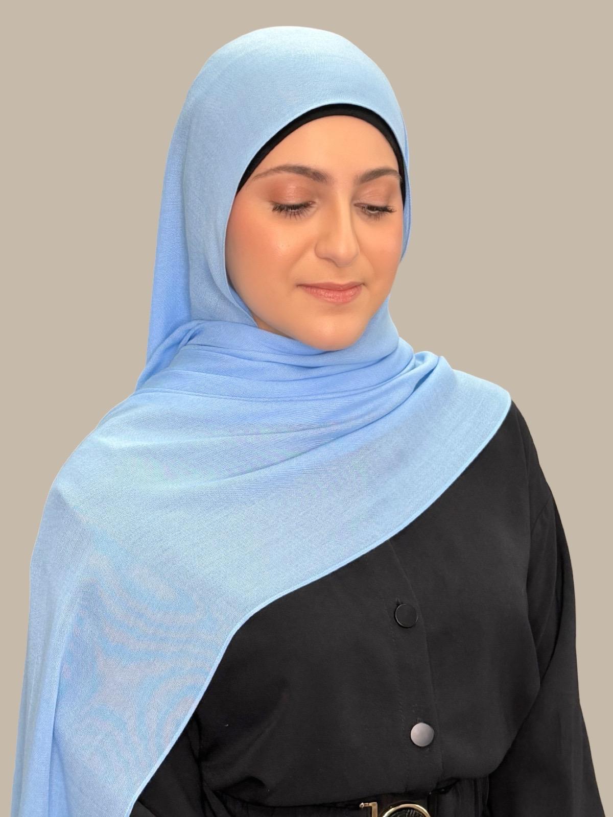 Modish Girl Cotton Modal Hijab-Cinderella Blue