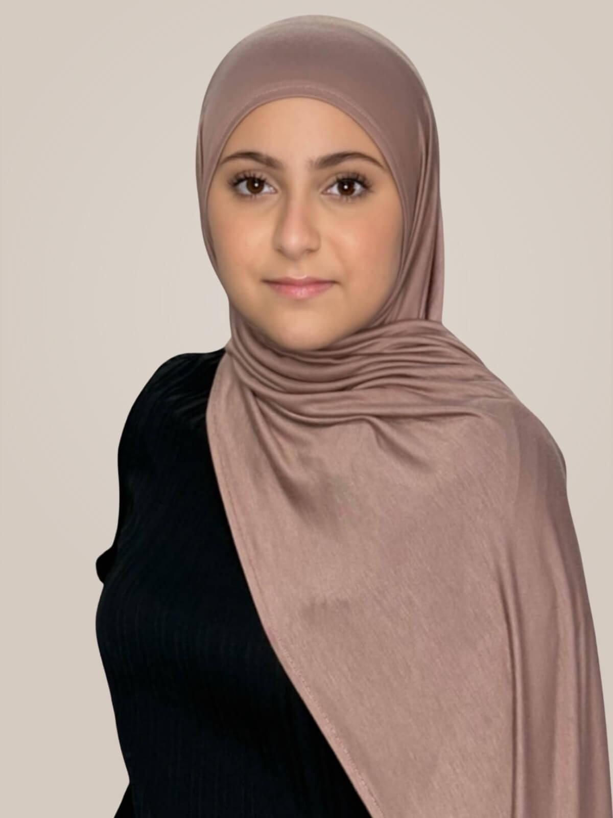 Modish Girl Pre-Sewn Jersey hijab-Pale Taupe
