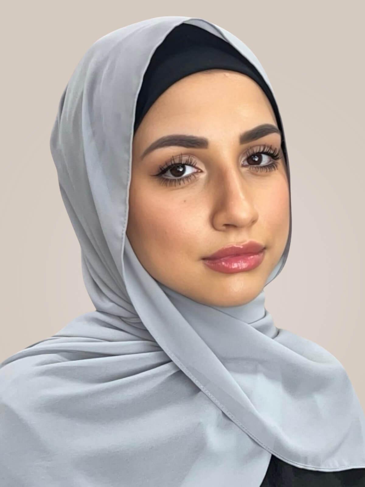 Luxury Chiffon Hijab-Chic Grey