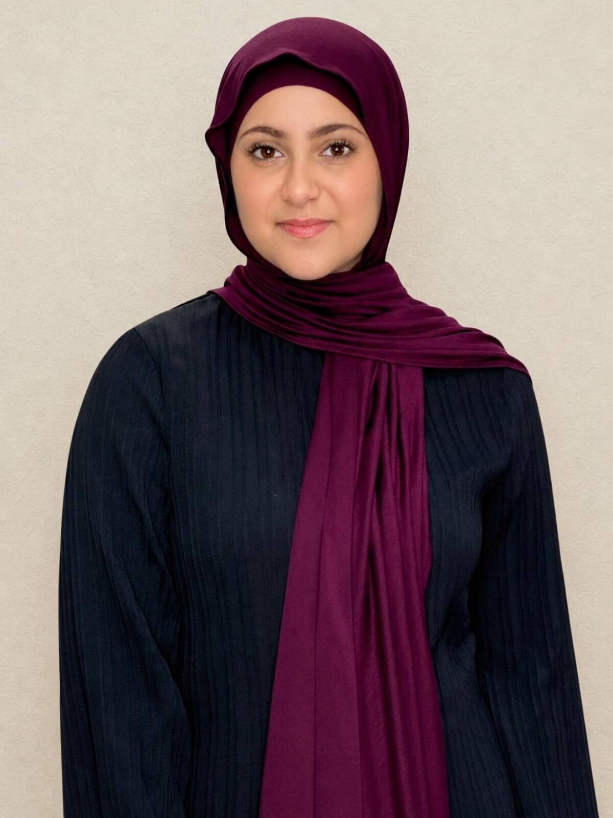 Modish Girl Premium Jersey Hijab-Wine