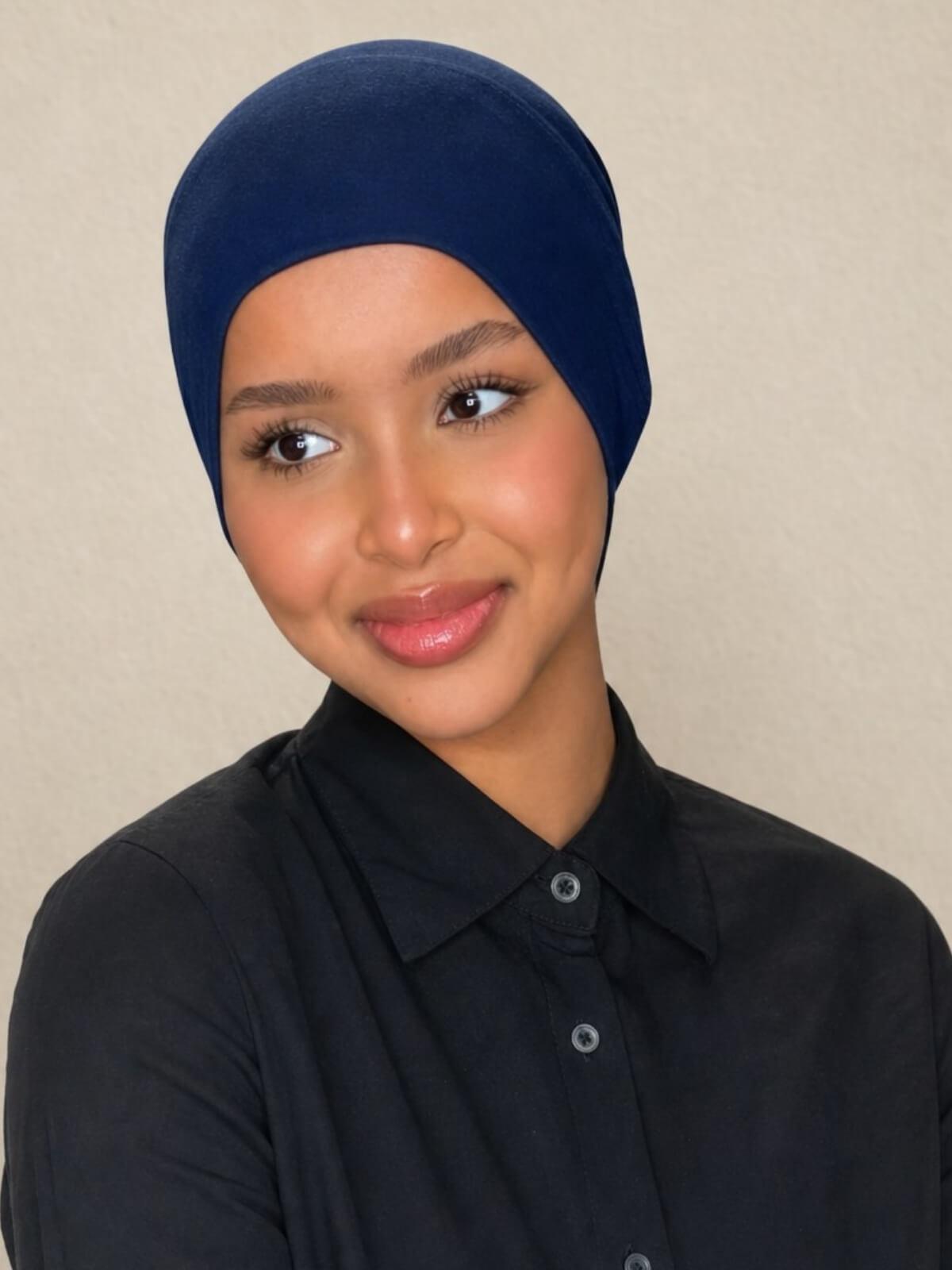 Premium Cotton Underscarf-Navy