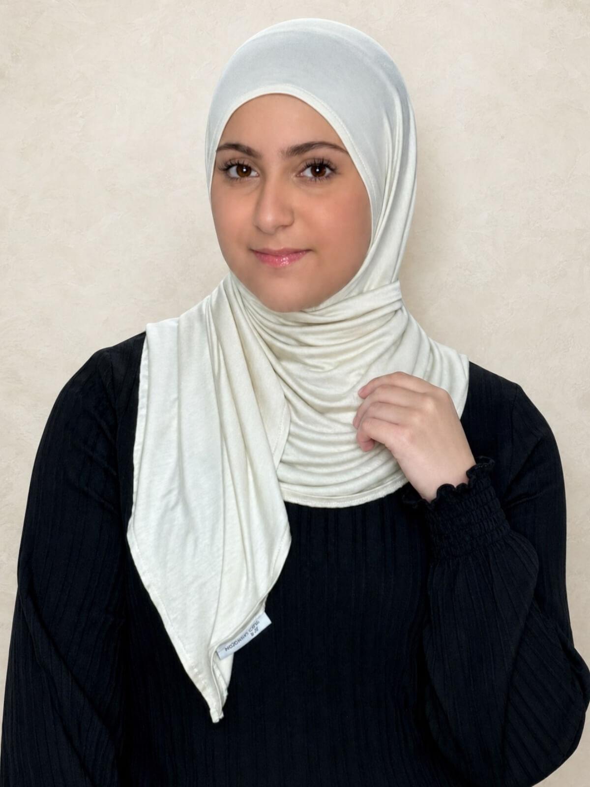 Modish Girl Pre-Sewn Jersey Hijab-Ivory