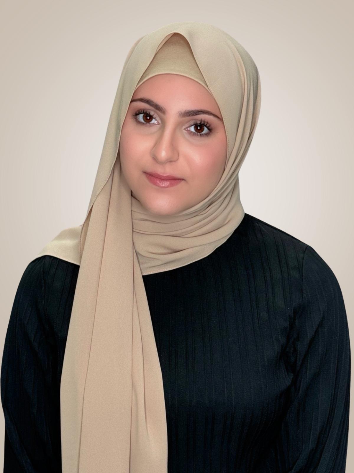 Modish Girl Matching Chiffon Hijab Set-Desert