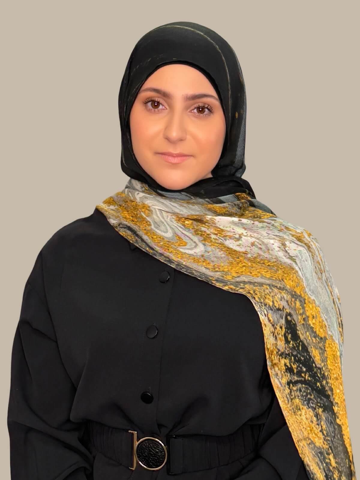 Modish Girl Print Modal Hijab-Sedona Slate