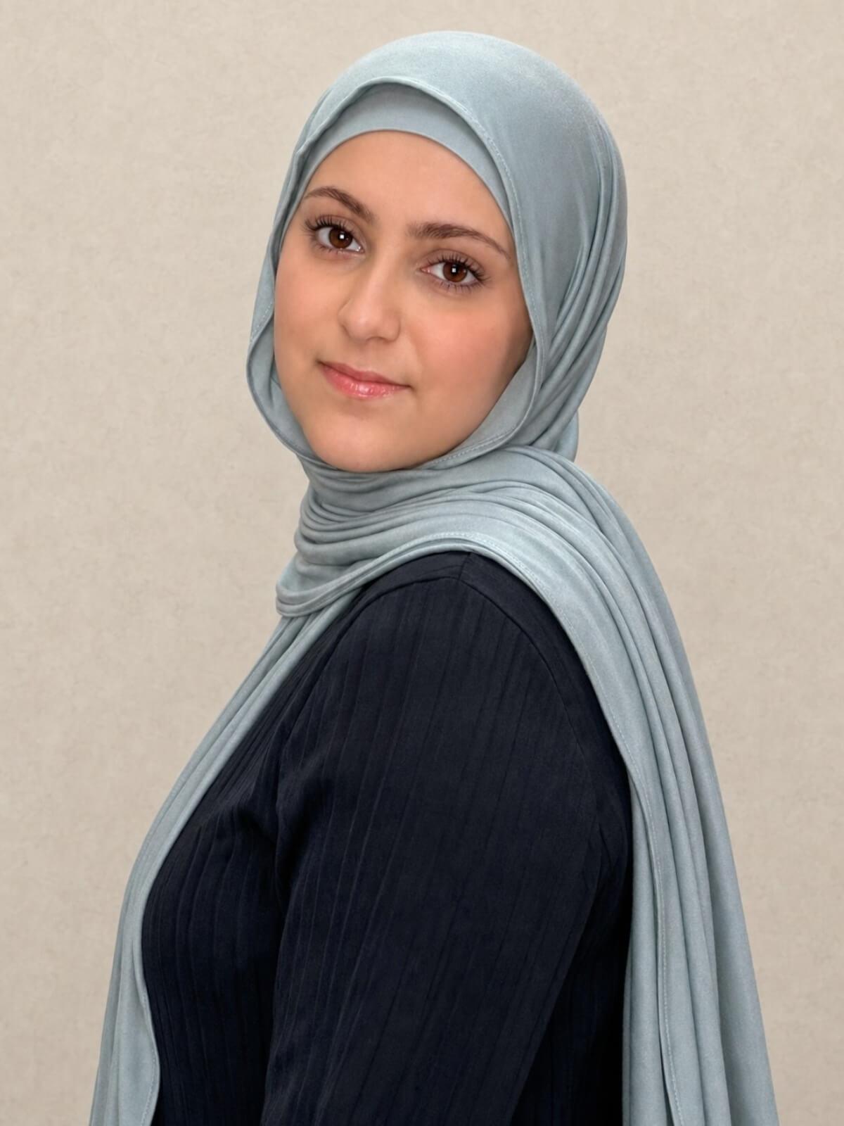 Modish Girl Premium Jersey Hijab-Stone Green