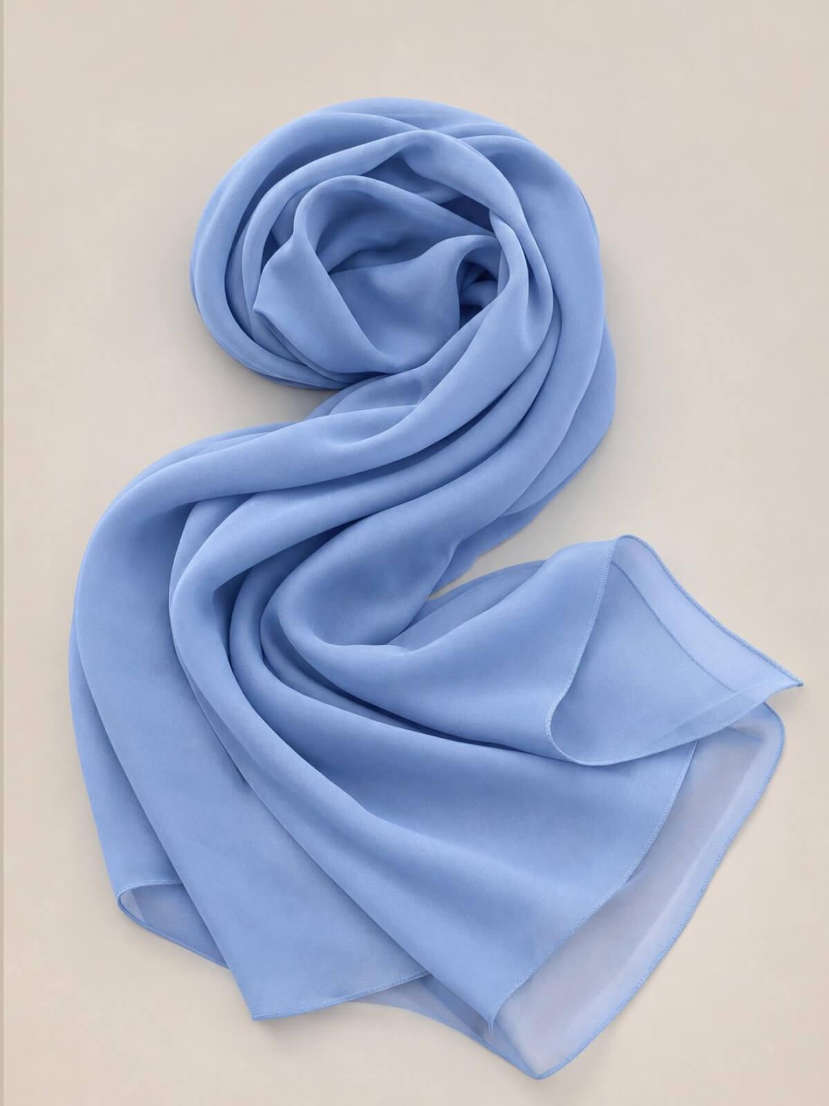 Luxury Chiffon Hijab-Blue Grey