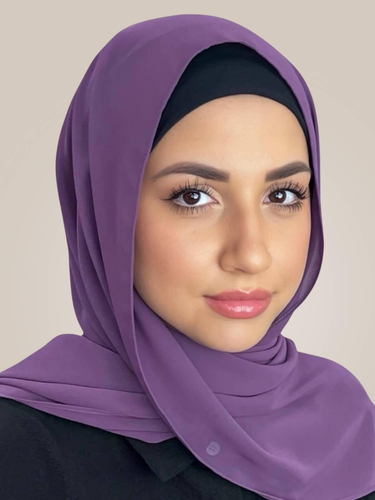 Luxury Chiffon Hijab-Mauve Taupe