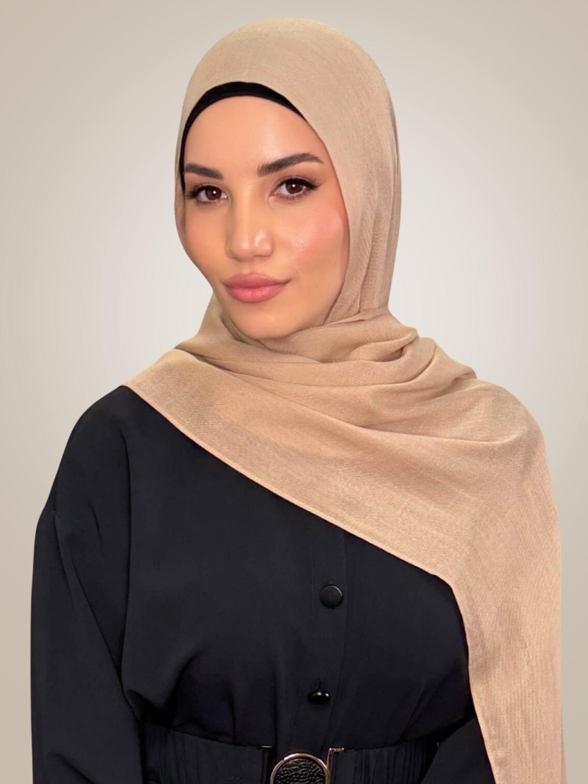 Cotton Modal Hijab-Tan