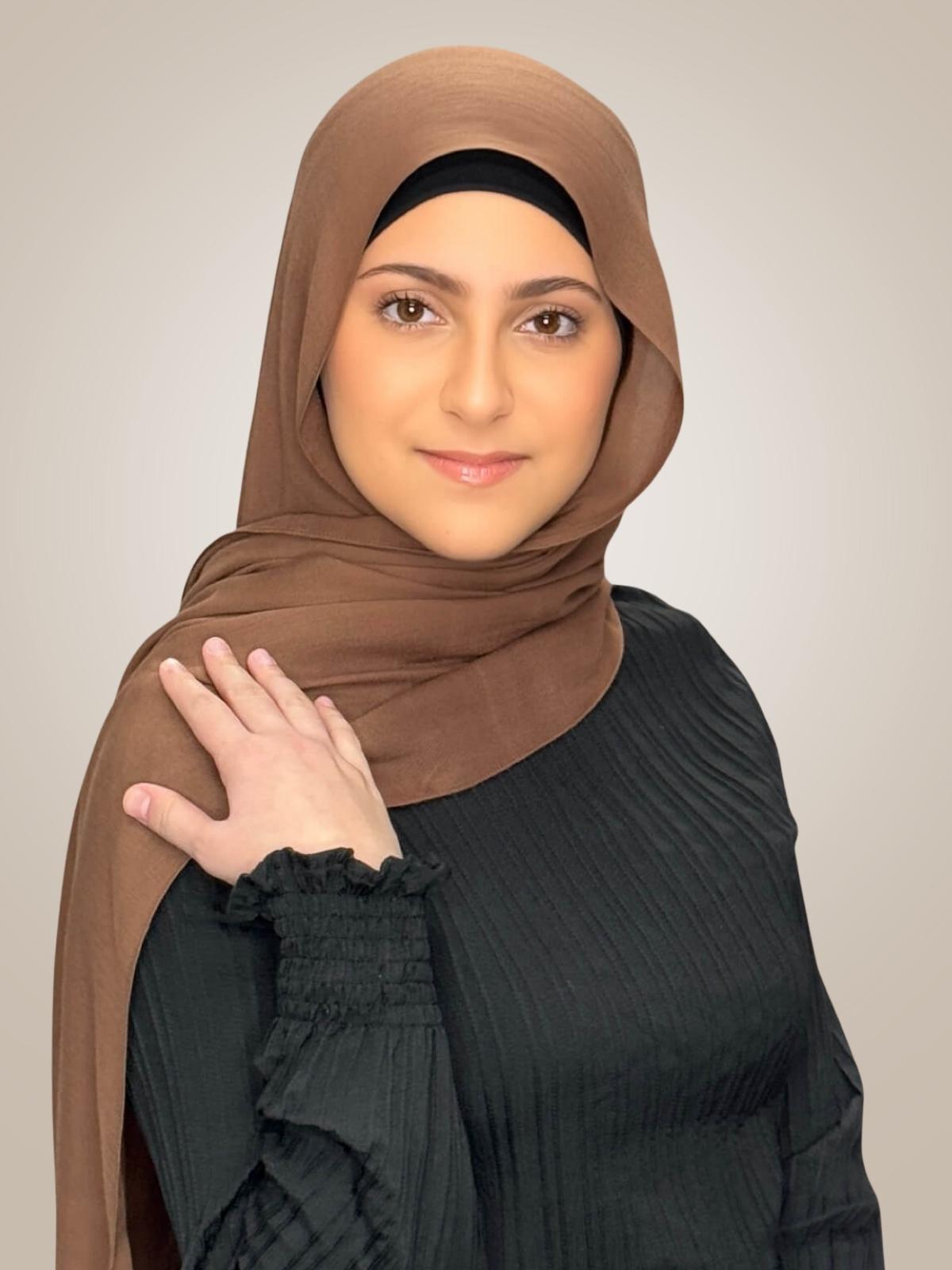 Modish Girl Cotton Modal Hijab-Golden Walnut